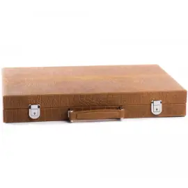 Эксклюзивный набор для игры в нарды "Alain" из кожи, бежевый